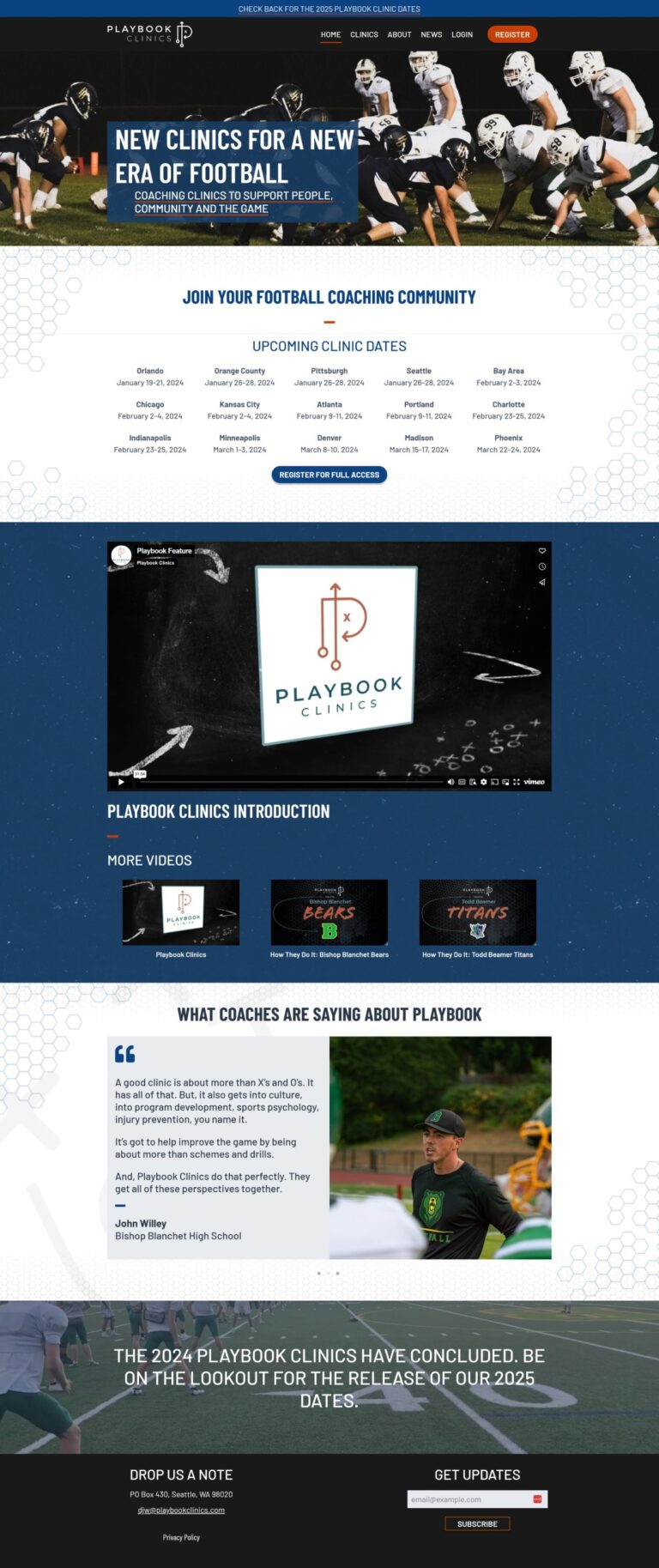 Playbook Clinics 1